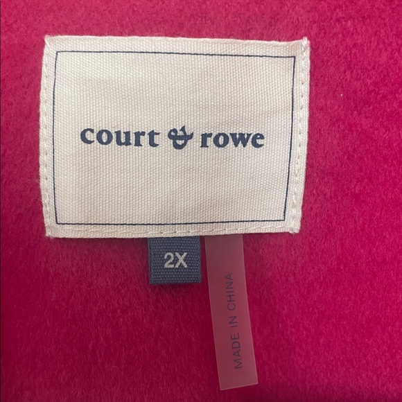 NWT Court & Rowe Fuschia Wool Blend Lined Single-Breasted Trench Coat Women's 2X - Picture 2 of 9